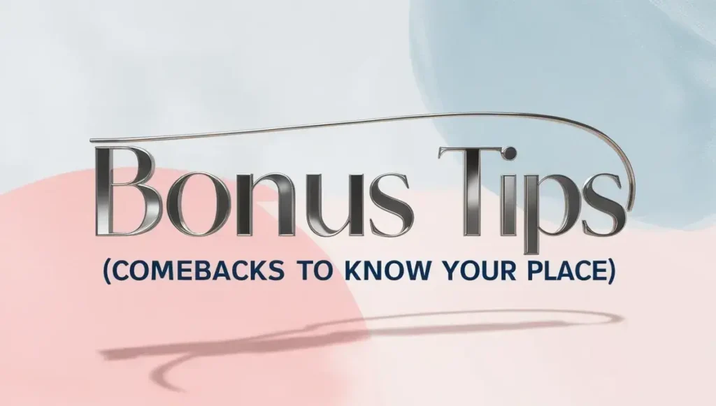 Bonus Tips