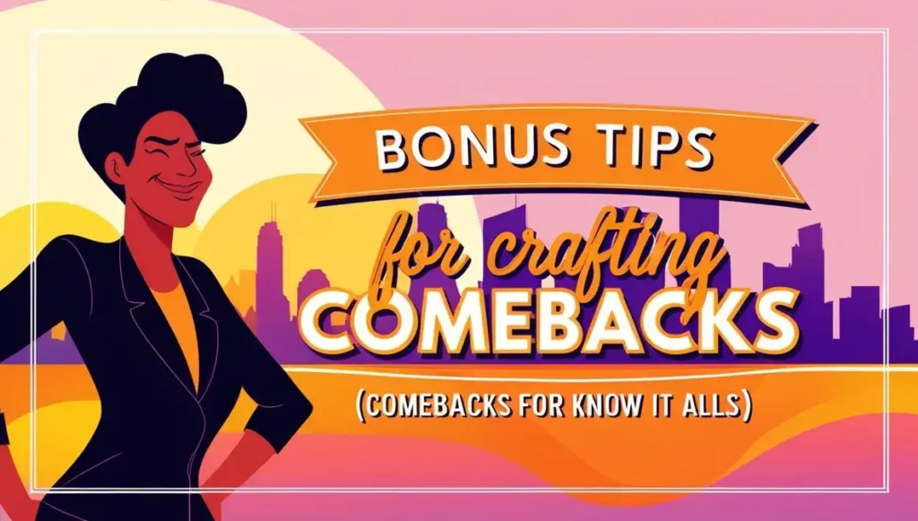 Bonus Tips for Crafting Comebacks