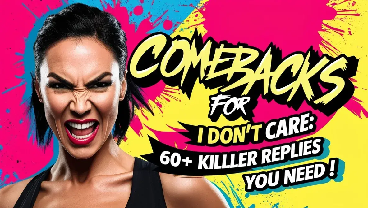 Comebacks For I Don’t Care: 60+ Killer Replies You Need!