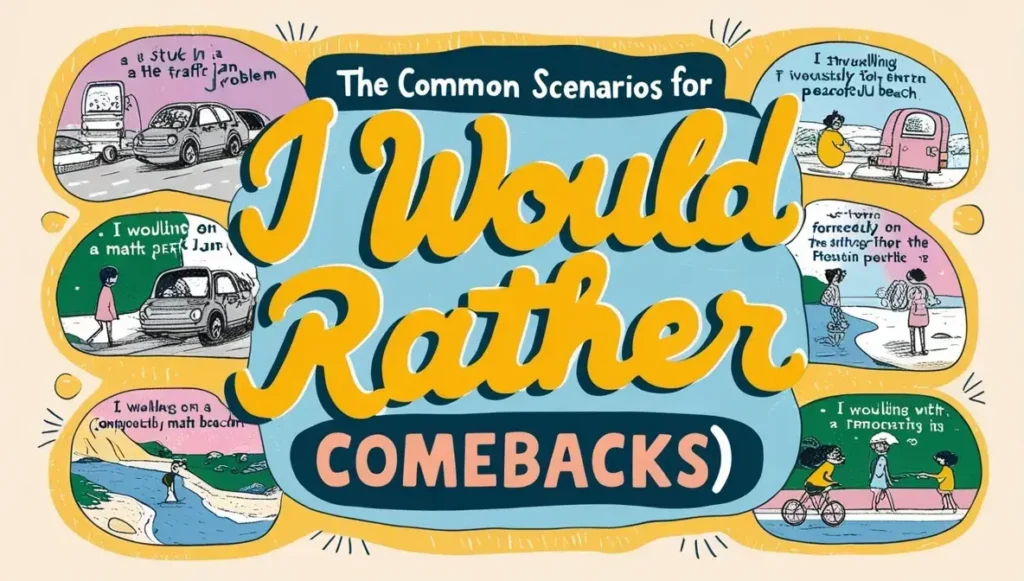 The Common Scenarios for "I Would Rather Comebacks"