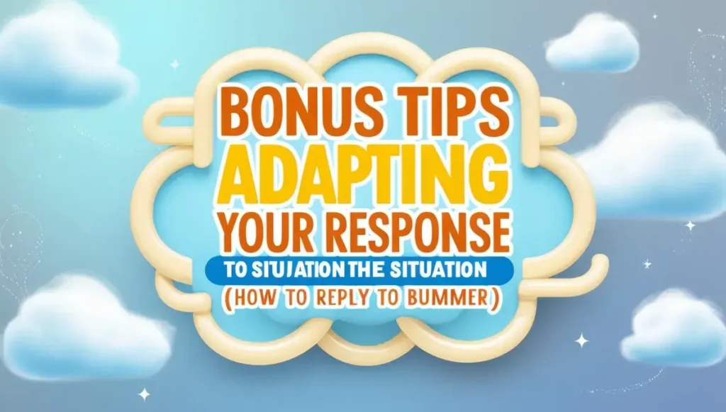 Bonus Tips: Adapting Your Response to the Situation