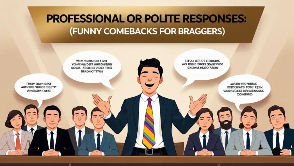 Professional or Polite Responses: Bragging in Formal Settings