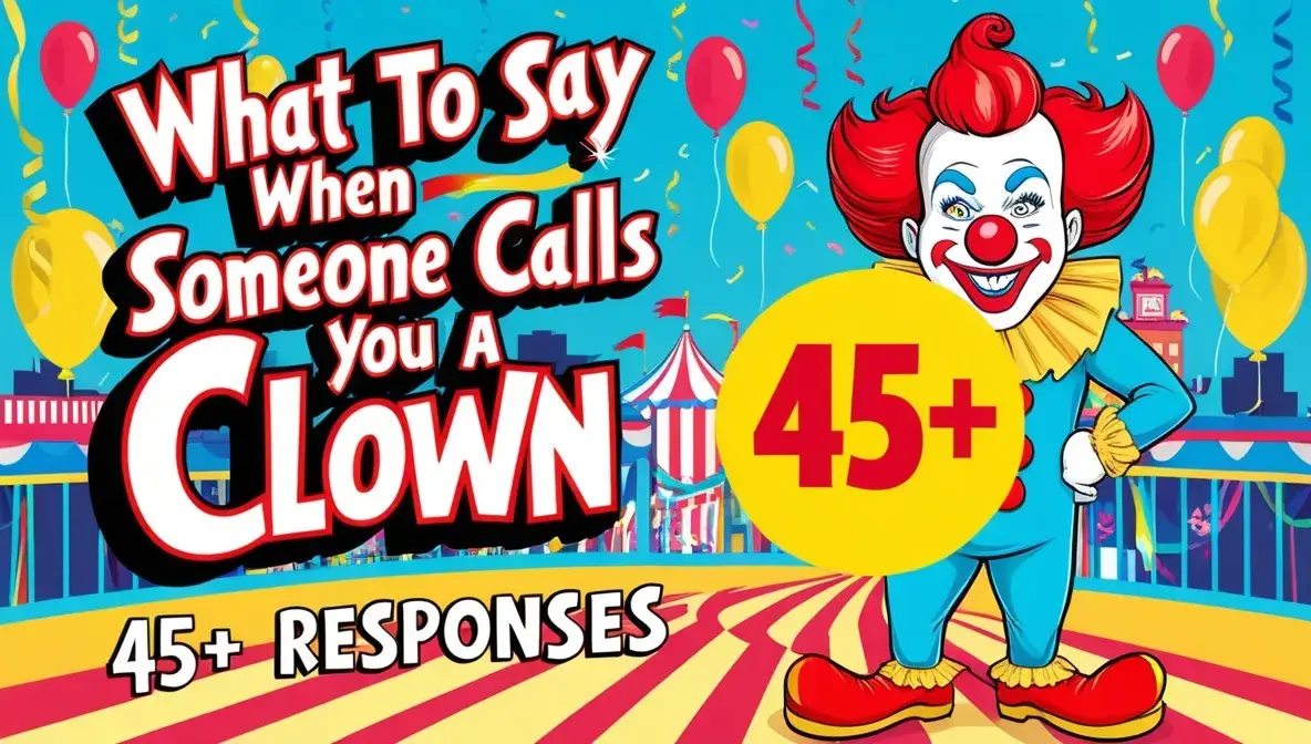 What to Say When Someone Calls You a Clown: 45+ Responses