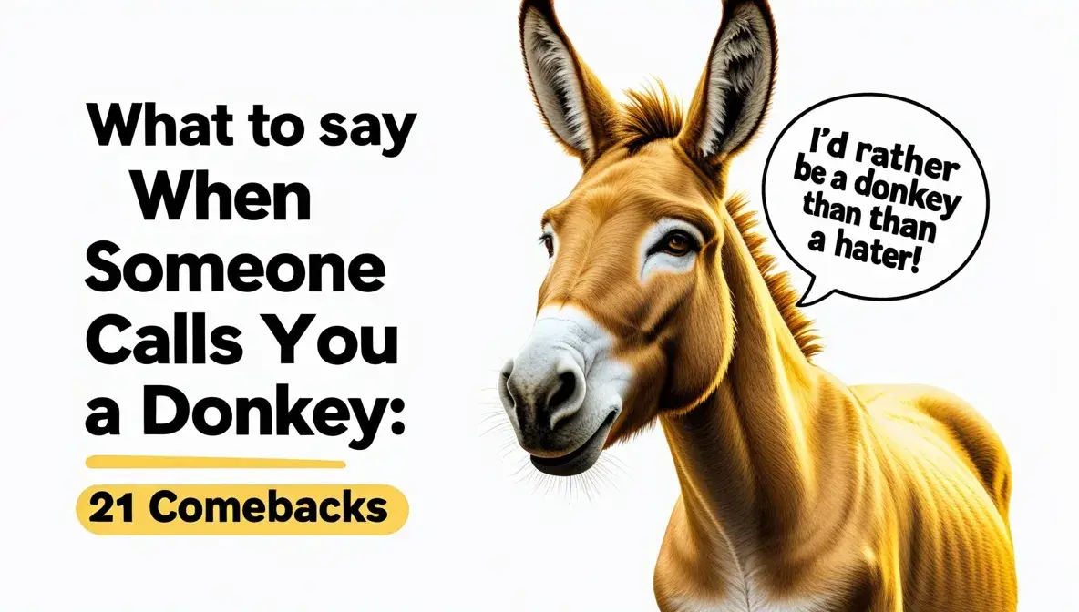What to Say When Someone Calls You a Donkey: 21 Comebacks
