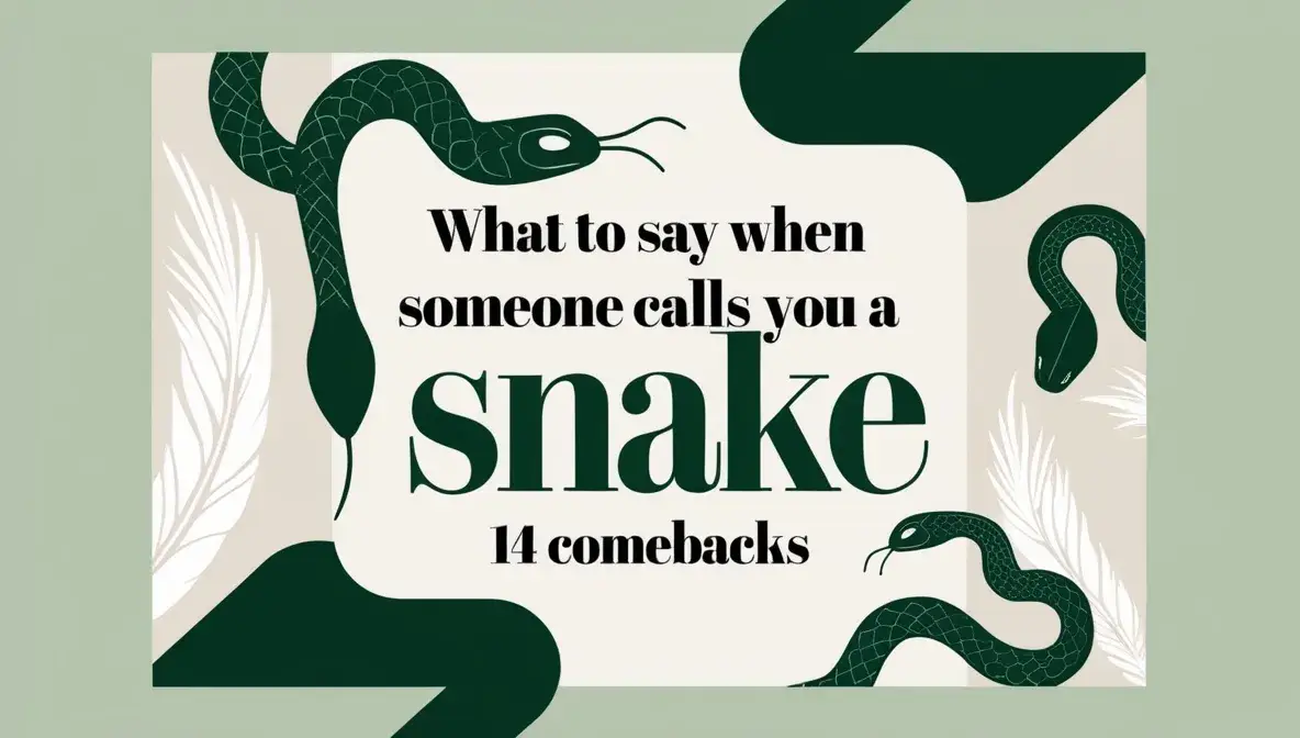 What to Say When Someone Calls You a Snake: 14 Comebacks